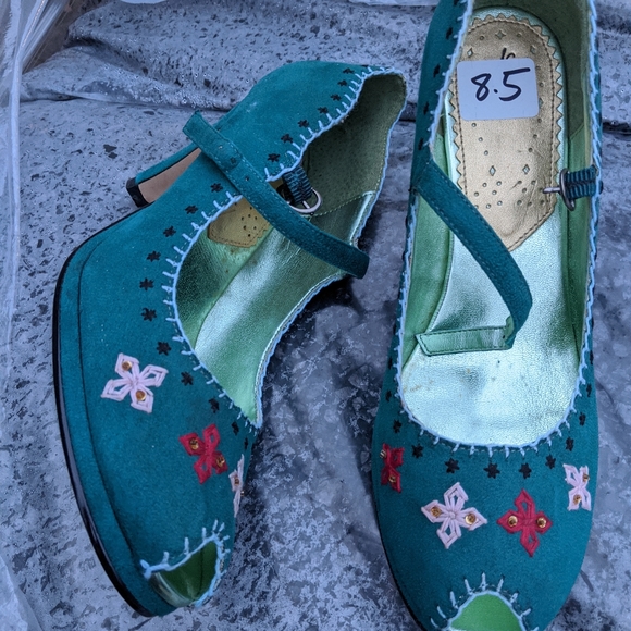 Women's Sam Edelman Torquise Blue Heels 8.5M NWOT - Picture 2 of 6